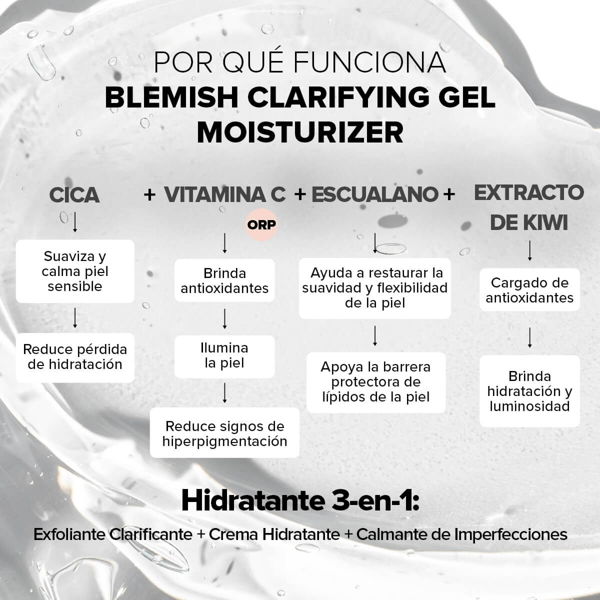 BLEMISH CLARIFYING GEL MOISTURIZER(HDIRATANTE FACIAL EN GEL)